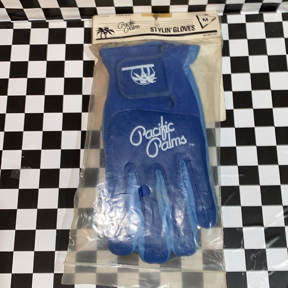 NOS Vintage and SUPER rare 80s Pacific Palms BMX Freestylin’ gloves.M.Royal Blue - Picture 13 of 16